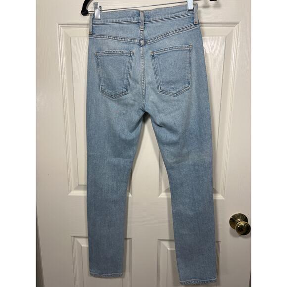 AGOLDE Toni Straight Leg Mid Rise Denim Jeans Women's 24 Capsule Easy Everyday - Picture 5 of 10